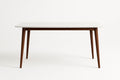 Rectangular Wood Dining Table with White Laminate Top