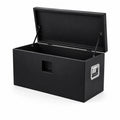 Coffre de rangement en métal noir 100 cm