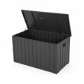 Coffre de rangement extérieur en métal noir 120x60x60 cm