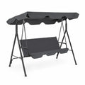 Balancelle de Jardin en Acier avec Tissu Polyester Gris