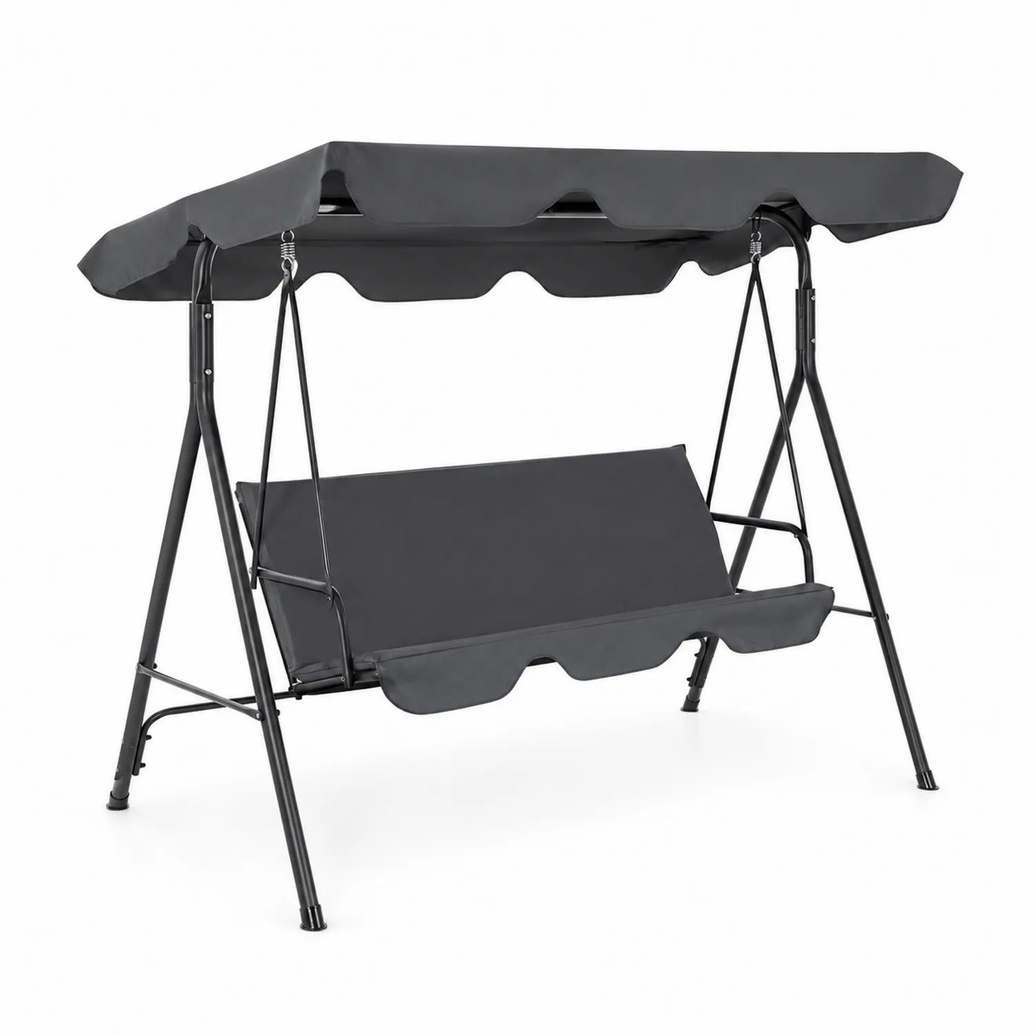 Balancelle de Jardin en Acier avec Tissu Polyester Gris