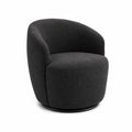 Fauteuil pivotant en tissu noir