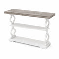 Console en Bois d'ingénierie et Bois Blanc/Gris