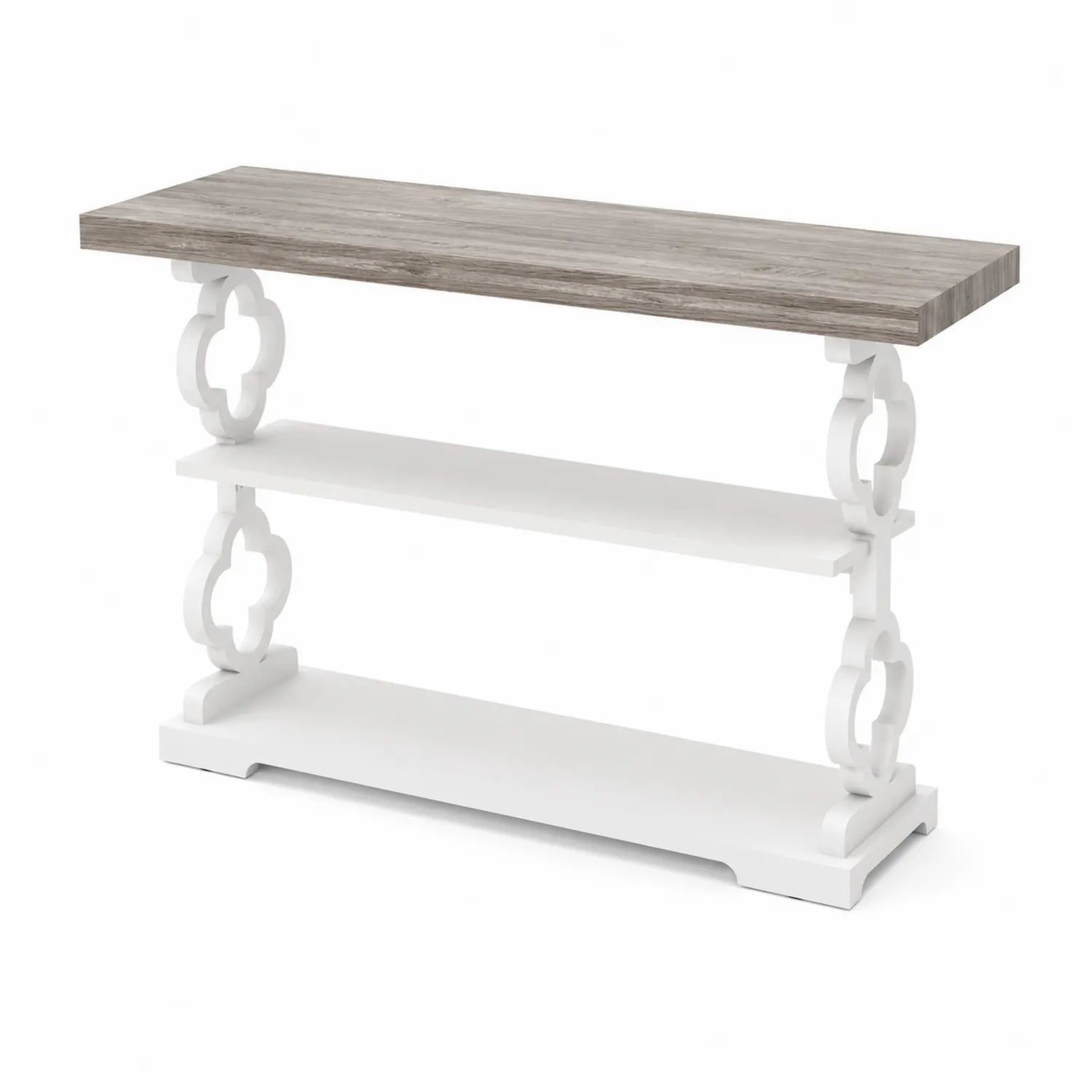 Console en Bois d'ingénierie et Bois Blanc/Gris