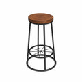 Tabouret de bar en bois et métal noir 75cm