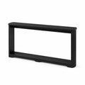 Console rectangulaire en bois MDF noir 120 cm x 25 cm x 80 cm