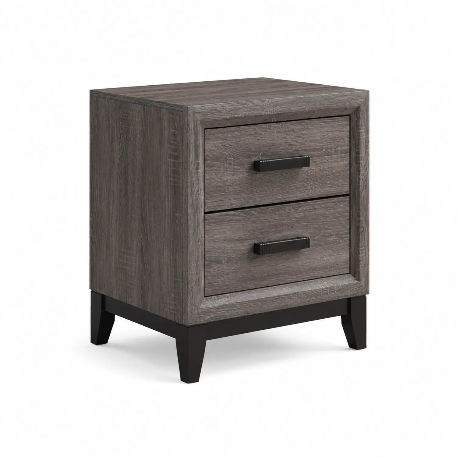 Table de chevet 2 tiroirs en bois Gris