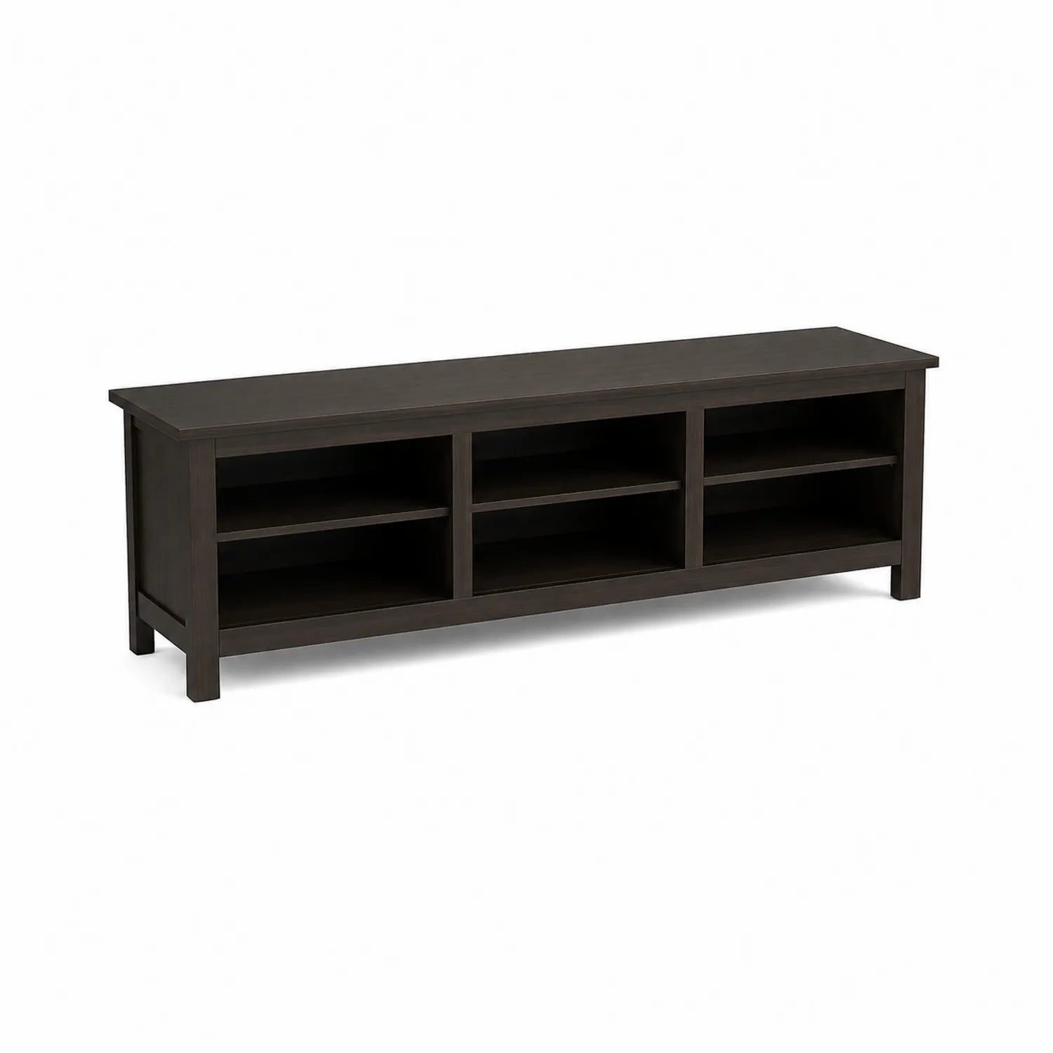 Meuble TV en bois avec étagères 200x40x50 cm
