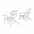 Lot de 2 chaises Adirondack en bois blanc