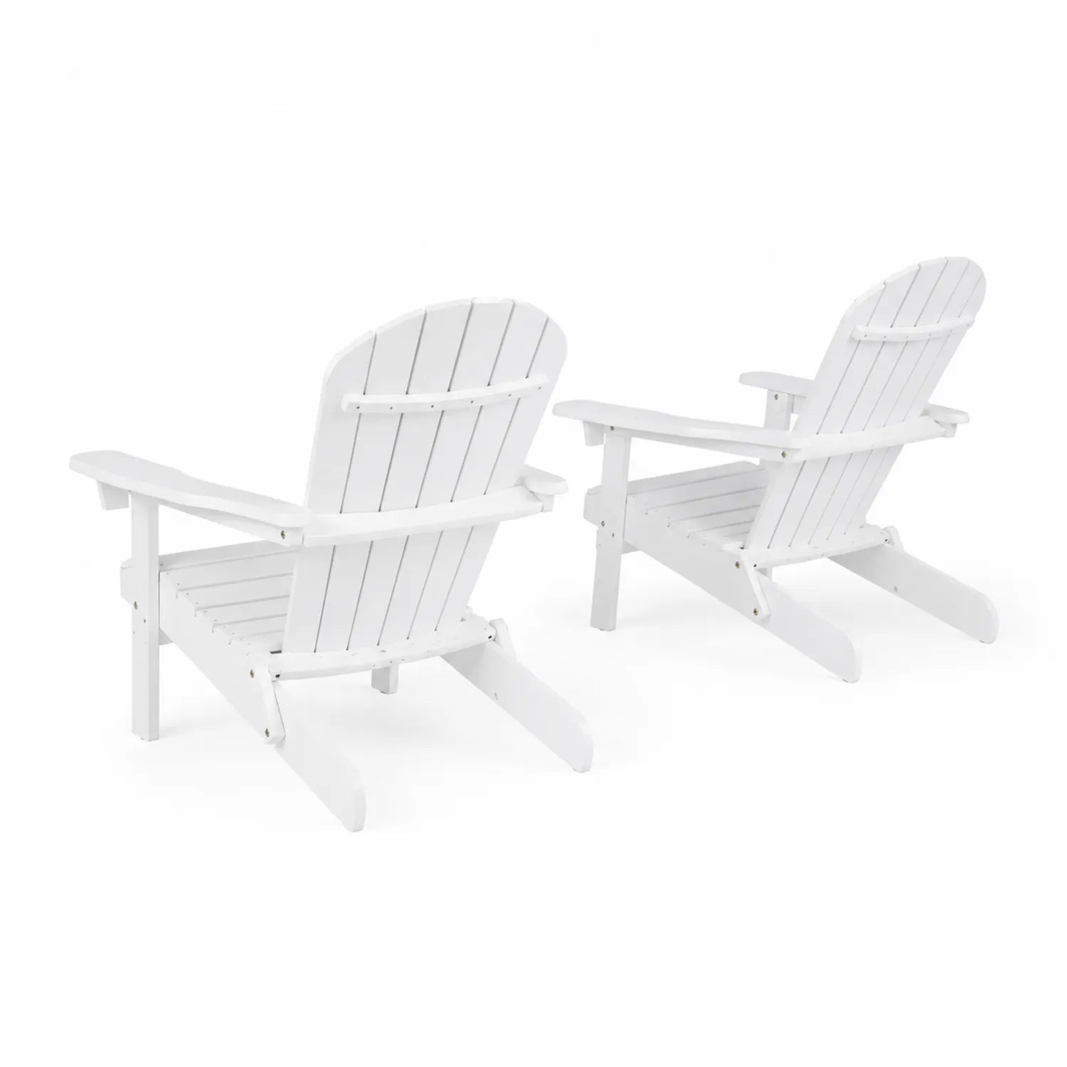 Lot de 2 chaises Adirondack en bois blanc
