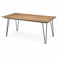 Table rectangulaire en chêne et métal noir 180x90x75 cm