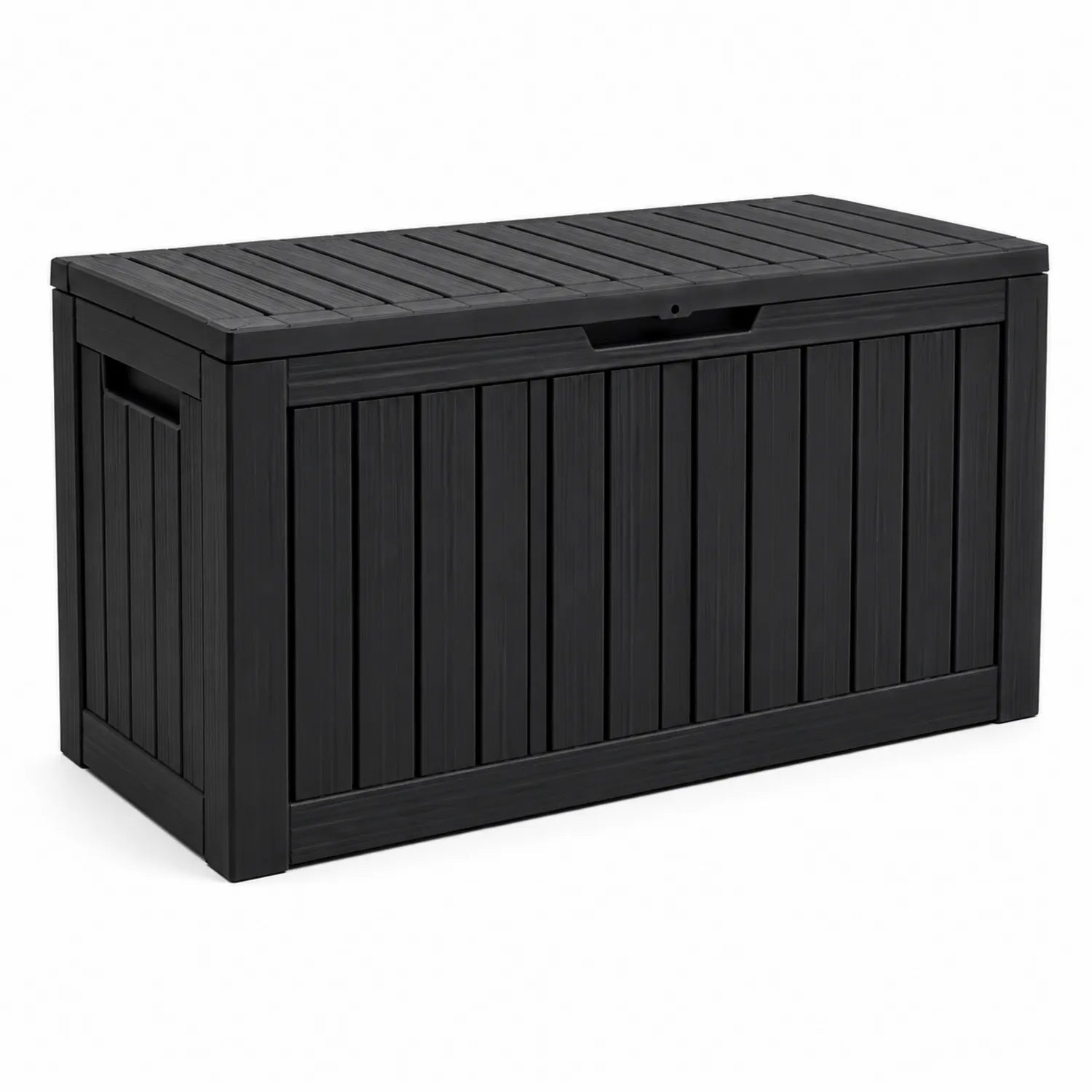Coffre de rangement en plastique noir 120x45x60 cm