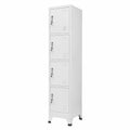 Armoire de rangement en métal 4 portes Blanc